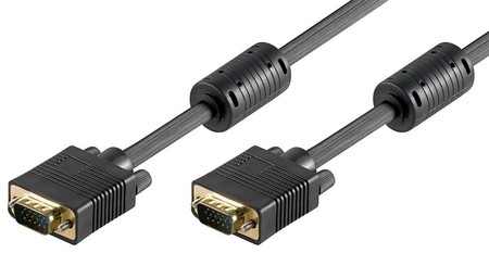 VGA-Kabel Goobay M/M Gold schwarz - 20m