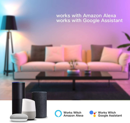Smart żarówki WiFi E27 RGB 9W Tuya Google Alexa Laxihub Duopack