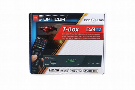 DVB-T2 HEVC H.265 terrestrischer Tuner OPTICUM RED T-BOX