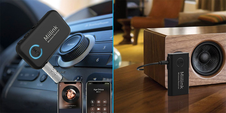 ML100 Odbiornik audio Bluetooth 5.0 jack 3.5 z mikrofonem