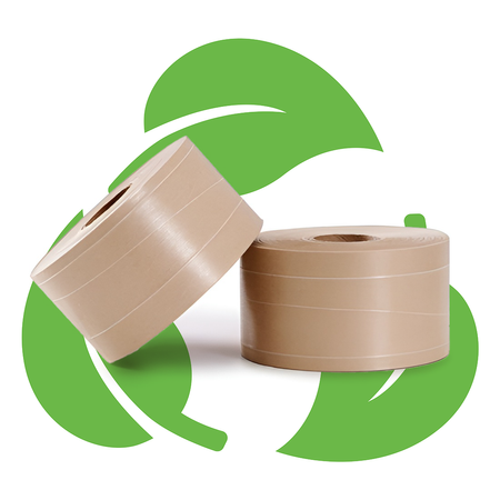 Super ekologiczna taśma papierowa wzmocniona z pulpy drzewnej aktywowana wodą 70 mm / 182 m Bublaki BT-W702R