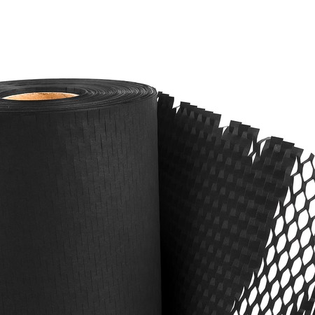 Geschnittenes Papier Honeycomb Schwarz 30cm x 100m