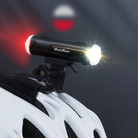 Lampka na kask Wind and Moon WT08 2w1 biała i czerwona