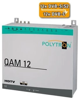 Stacja POLYTRON QAM 12 EM 8x DVB-S2 / 8x DVB-C FTA