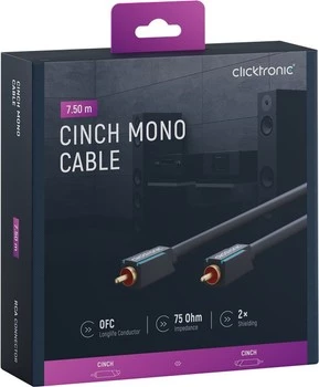 CLICKTRONIC Kabel Audio 1xRCA - 1xRCA Coaxial 7.5m