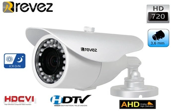Kamera CCTV AHD  HD 720p Revez RZ-AHD-720-3V widoczność w nocy 15m IR