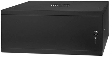 Szafa RACK 19'' 4U 350mm CZARNA Drzwi stalowe
