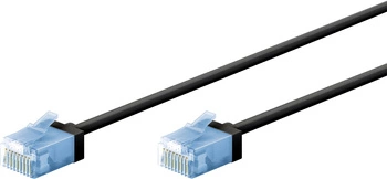 Kabel LAN Patchcord CAT 6A EXTRA FLEX czarny 7.5m