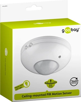 Sufitowy czujnik ruchu na podczerwień 360st. 6m IP20 Goobay